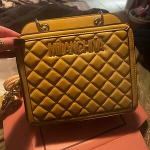 Yellow Quilted Women's Bag
